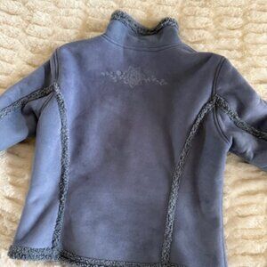 LL Bean jacket. Beautiful sky blue faux suede Size Medium